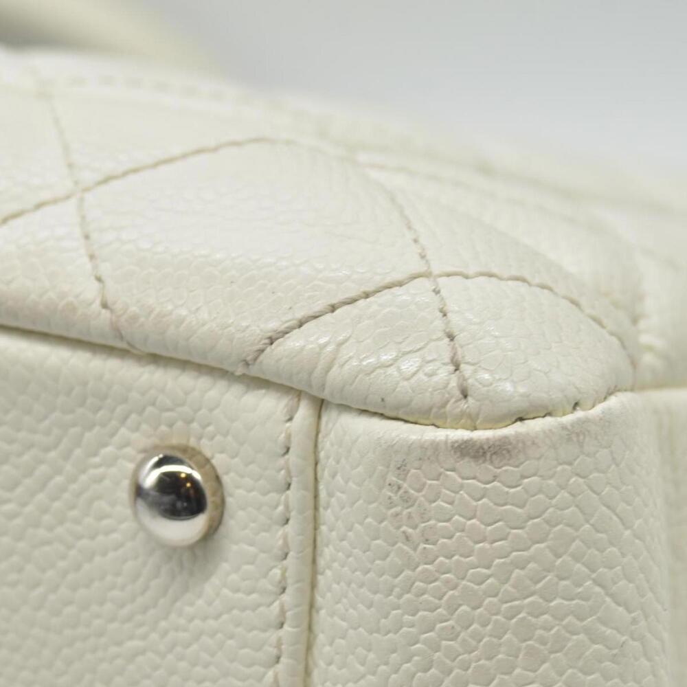 $3500 Chanel Caviar Quilted XL Grand Shopping Tote GST White - Picture 11 of 15